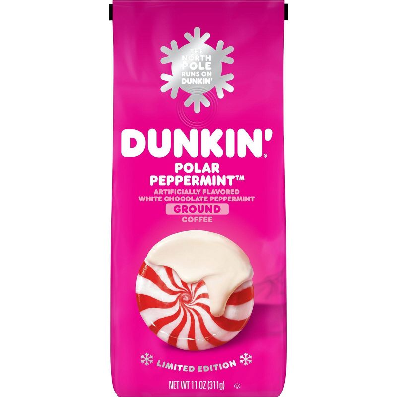 Dunkin' Donuts Polar Peppermint Medium Roast Ground Coffee -11oz