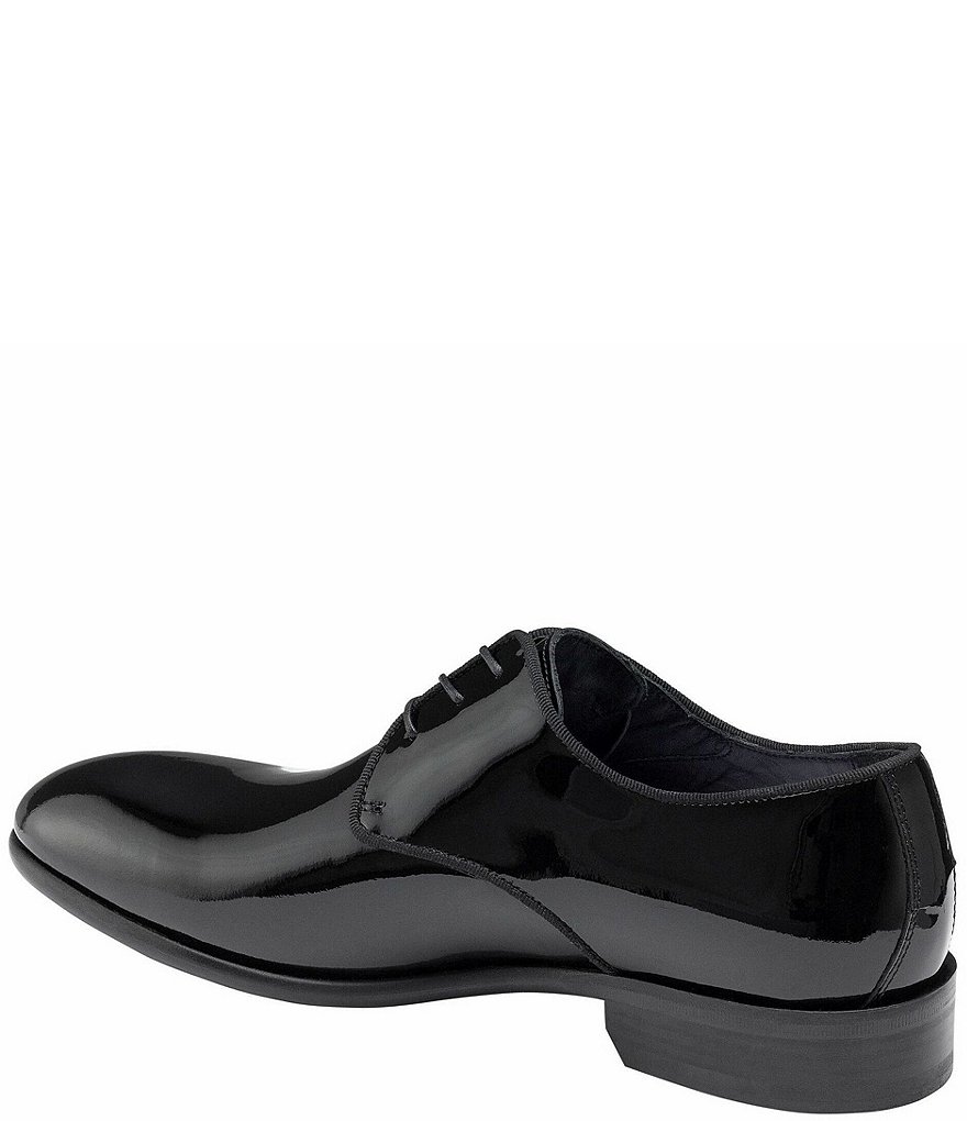 Johnston & Murphy Collection Men's Whilshire Plain Toe Patent Leather Oxfords