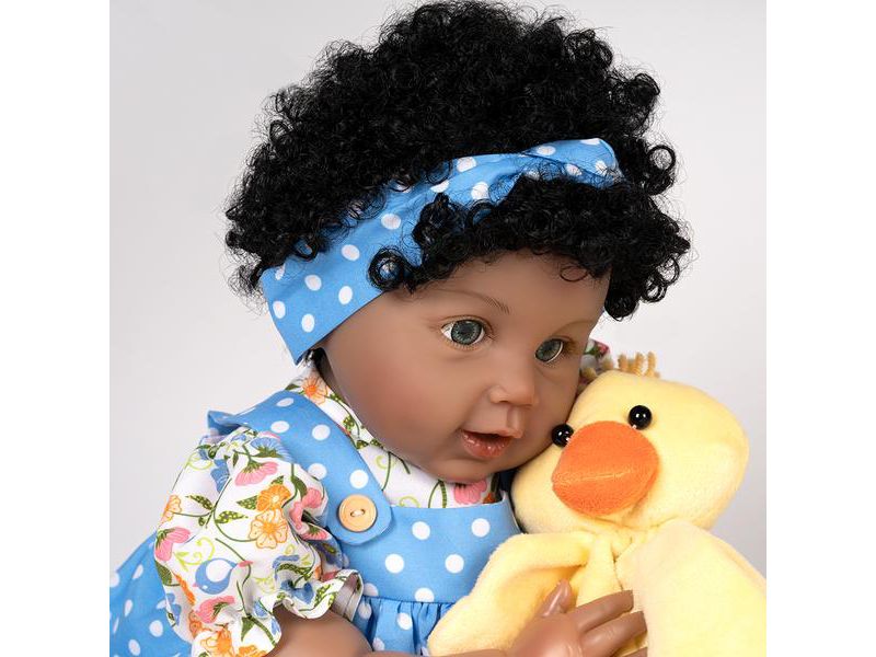Paradise Galleries Realistic Toddler Girl Doll - Lucky Ducky, 20 inches in SoftTouch Vinyl, 6-piece Doll Gift Set