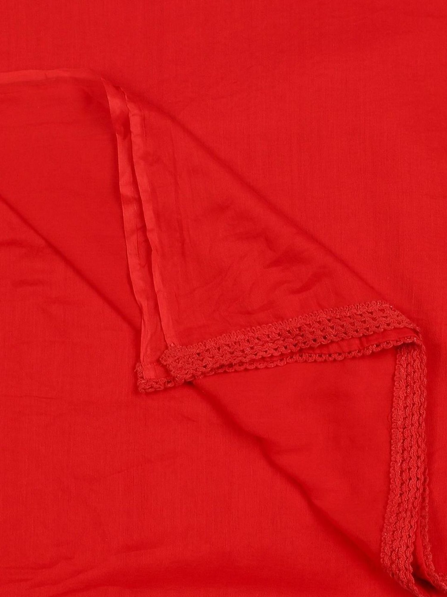 Dupatta Bazaar Red Cotton Dupatta