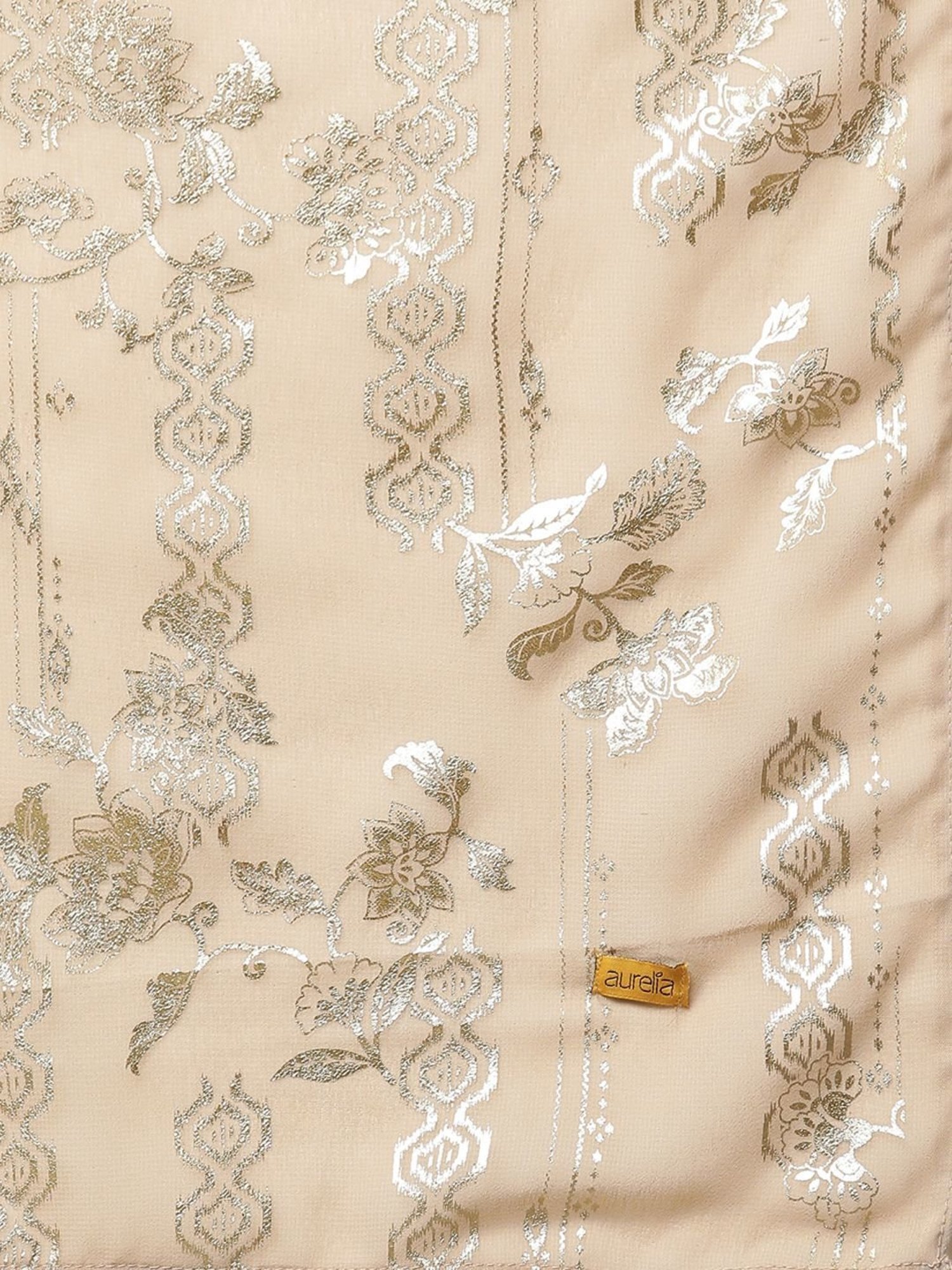 Aurelia Beige Printed Dupatta