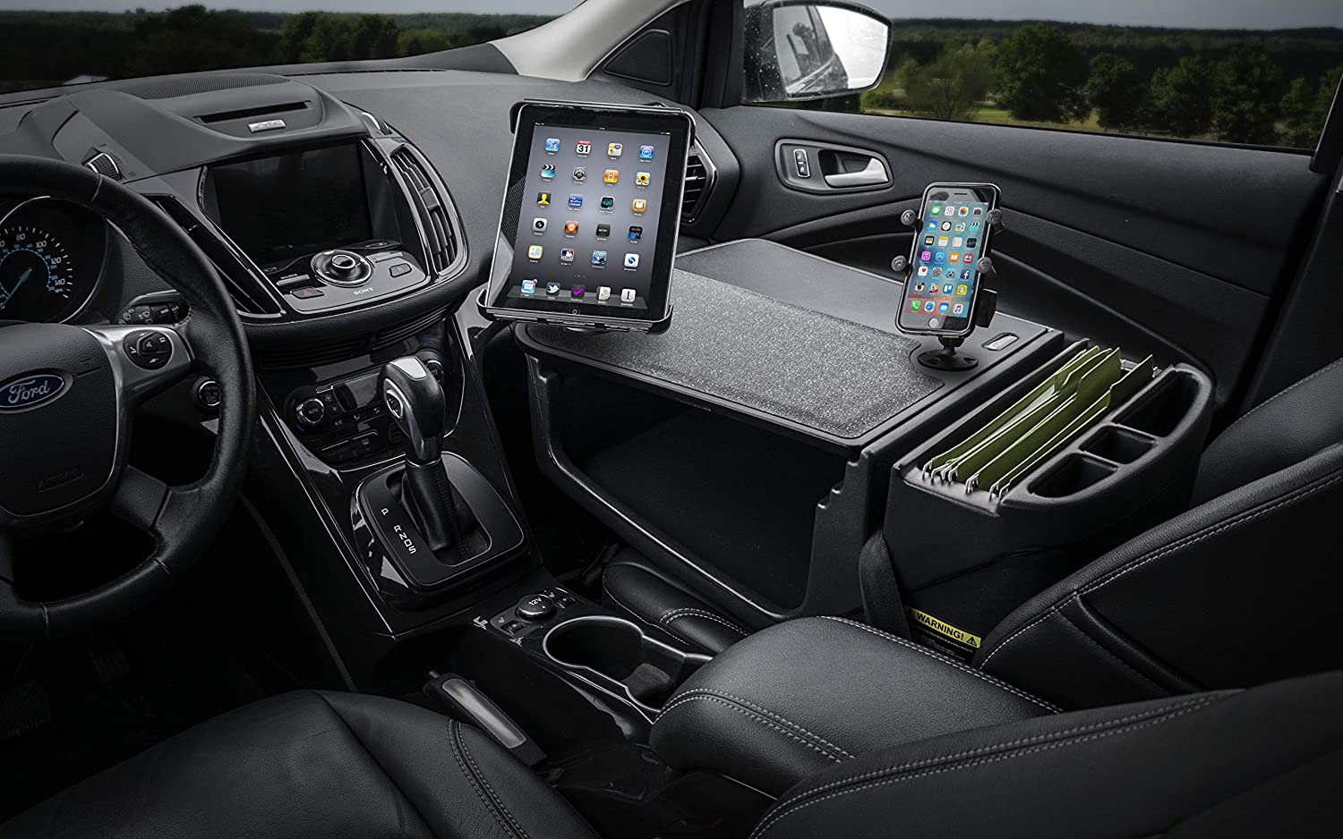 AutoExec AUE08400 Efficiency GripMaster Car Desk Black Finish with Built-in 200 Watt Power Inverter, Phone Mount and Tablet Mount

AESGrip-02-Tab-Phone-BLK