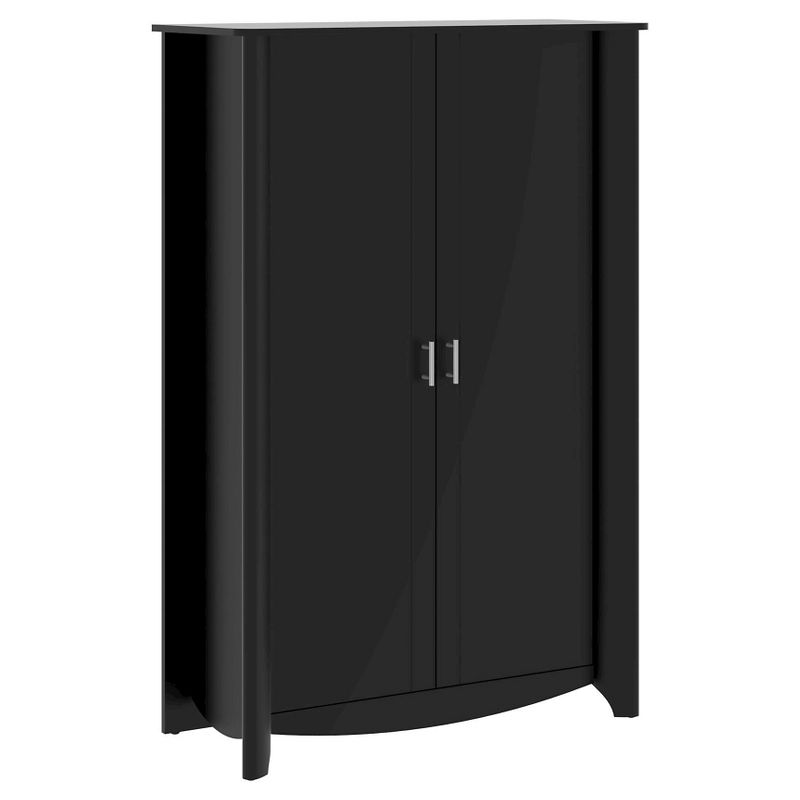 Aero 2-Door Tall Storage - Black - Bush Furniture