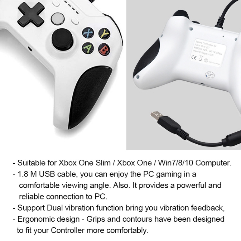 Wired Controller for Xbox One, YCCSKY Xbox One Wired Gaming Controller for Xbox One PC Windows 7/8/10,with Audio Jack Dual-Vibration Turbo