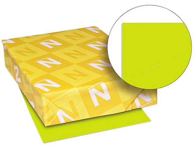 Wausau Paper 22781 Astrobrights Colored Card Stock, 65 lbs., 8-1/2 x 11, Terra Green, 250 Sheets