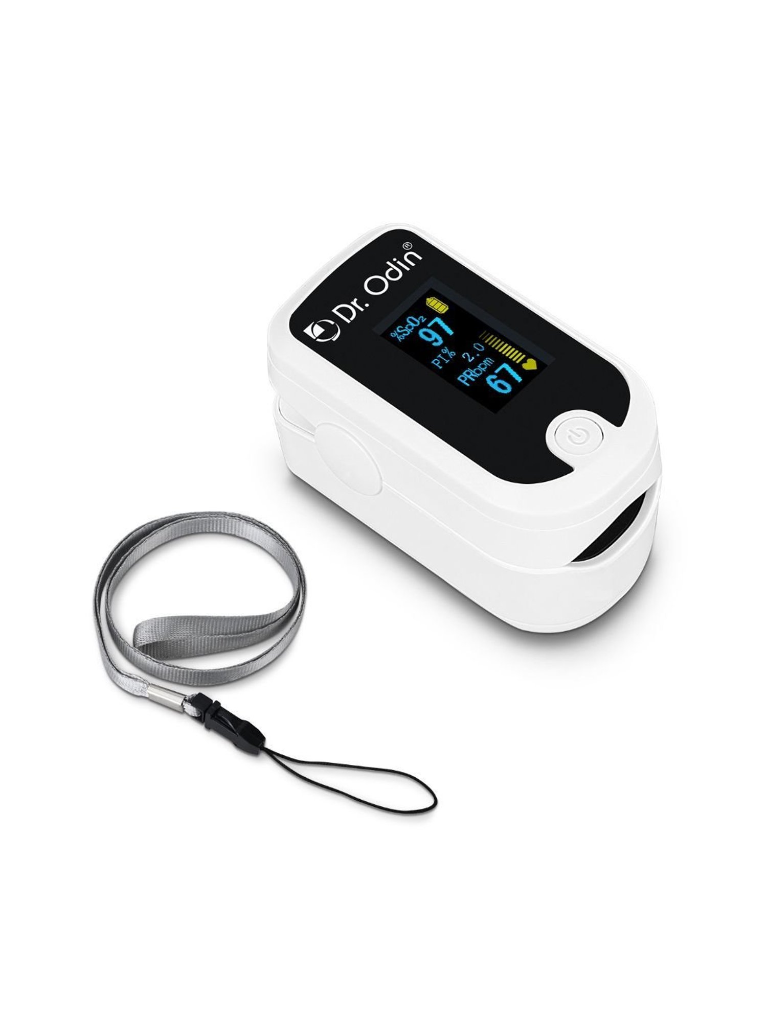 Dr. Odin PI FS20E Fingertip Pulse Oximeter Plus (White)