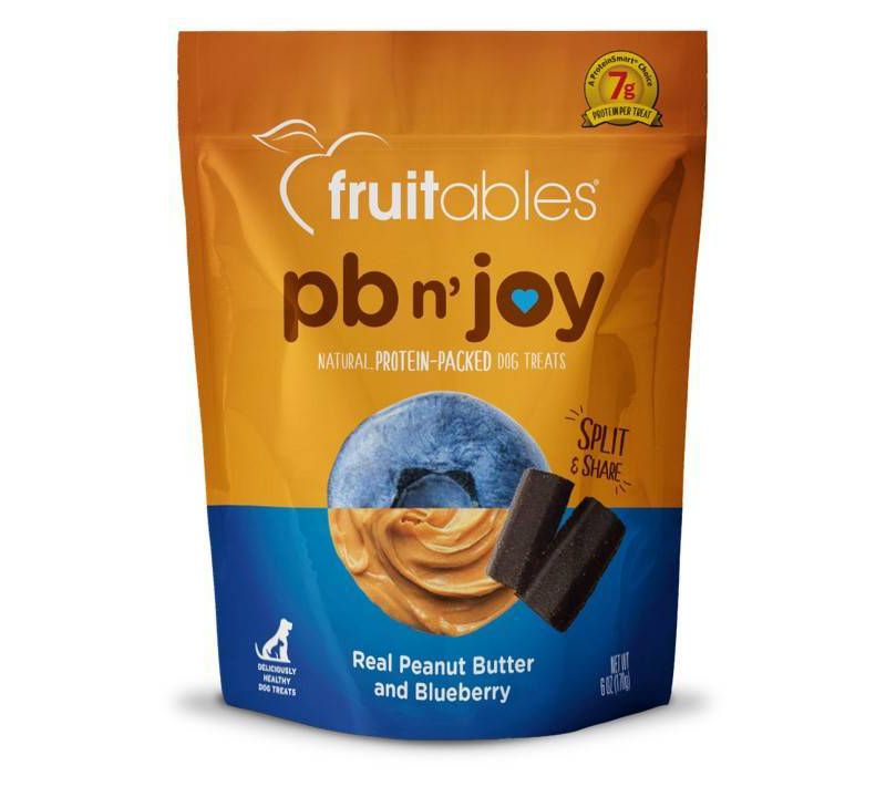 Fruitables pbn'joy Peanut Butter & Blueberry Natural Protein Packed Dog Treats - 6oz