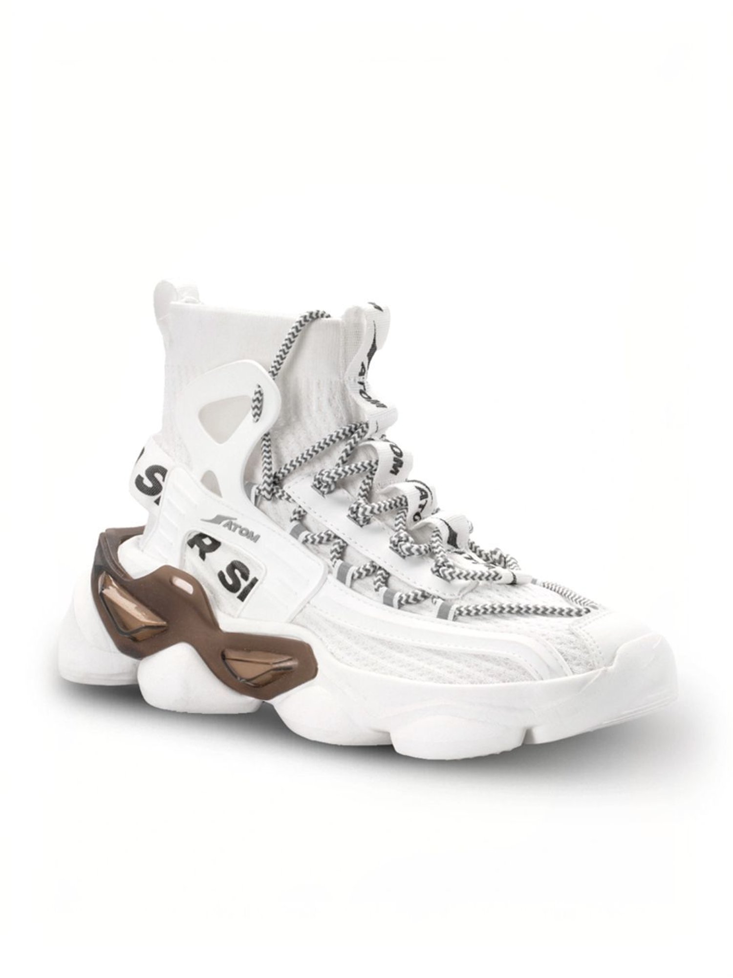 Atom Men's Gansta1 White Running Shoes