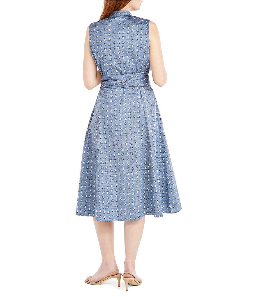 NIC + ZOE Beach Chair Point Collar Shirt Dress