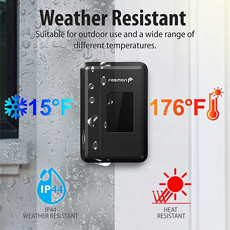 WaveLink 51009HOM Wireless Door Open Chime 500FT 58 Tunes 4 Volume Levels LED Indicators 1 Magnetic Door Entry Alert Security Contact Sensor 1 Wireless Doorbell Plugin Receiver