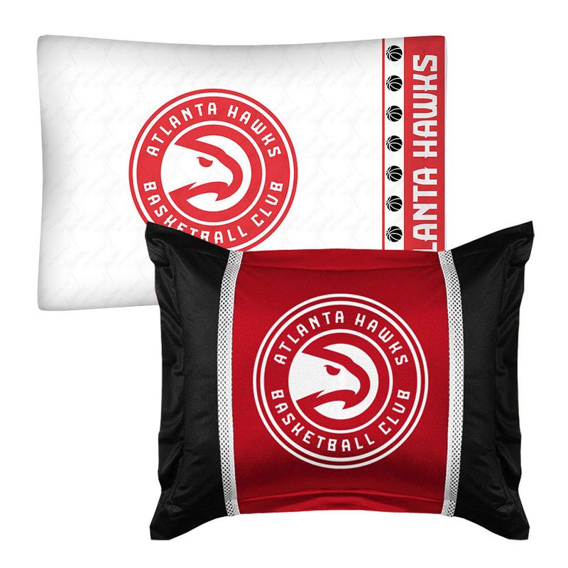 2pc NBA Pillowcase Pillow Sham Set Basketball Team Logo Bedding Pillow Covers - Atlanta Hawks..