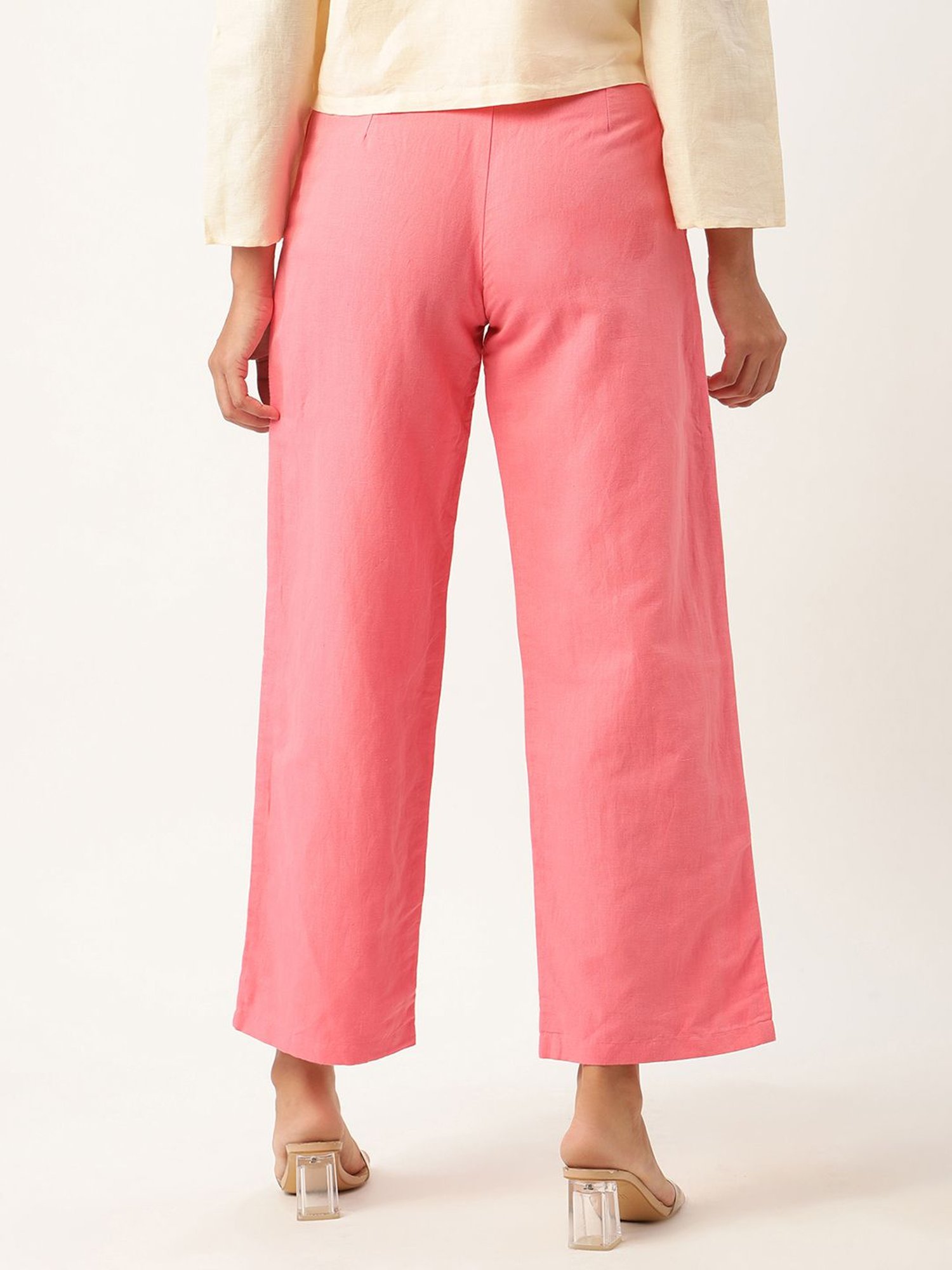 Rooted Pink Regular Fit Trousers
