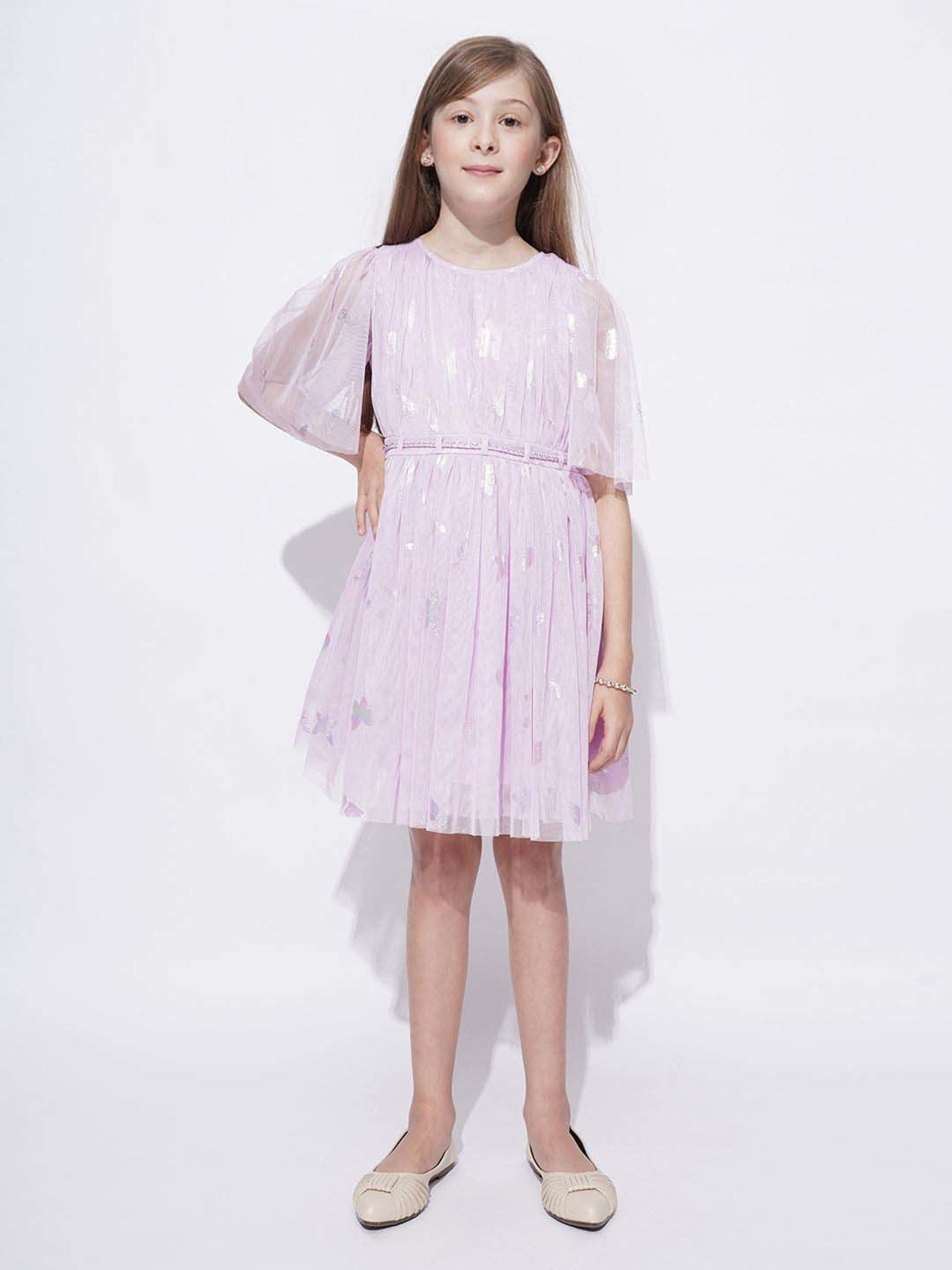 Vero Moda Girls Purple Printed Dress