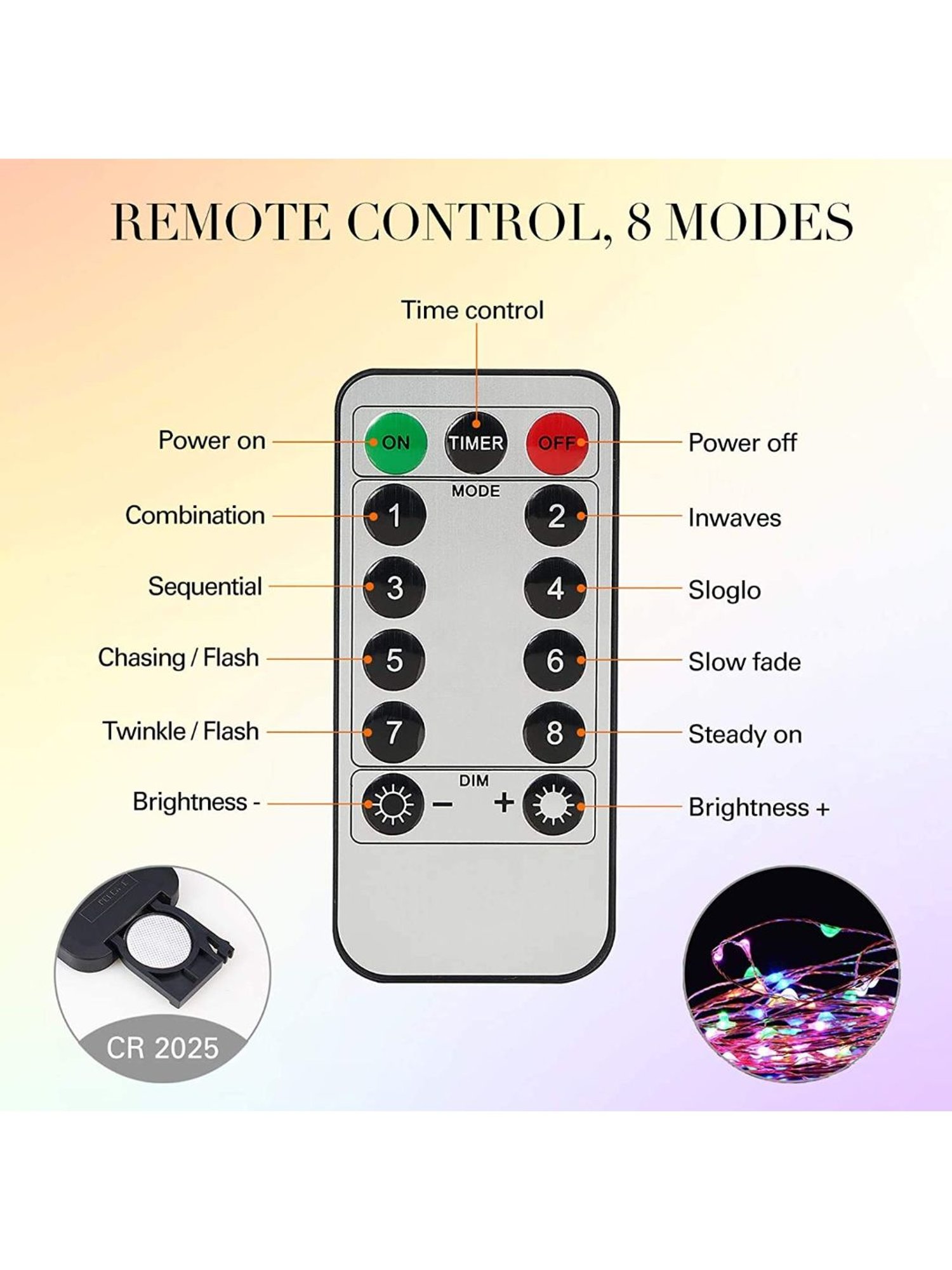 XERGY Window Curtain 300 LED 8 Lighting Modes Fairy Lights with Remote Control (Multicolor)