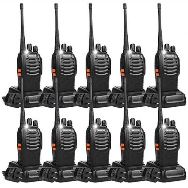 Retevis H-777 Two-Way Radio Long Range UHF 400-470 MHz Signal Frequency Single Band 16 Channels with Original Earpiece (