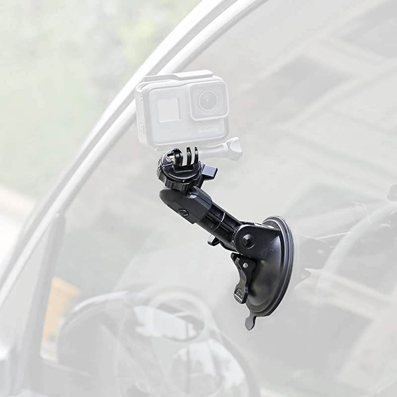 MultiAngle Powerful Suction Cup Mount Compatible with GoPro Hero 8 7 BlackSilverWhiteHero 654 BlackDJI Osmo Action and Most Action Cameras