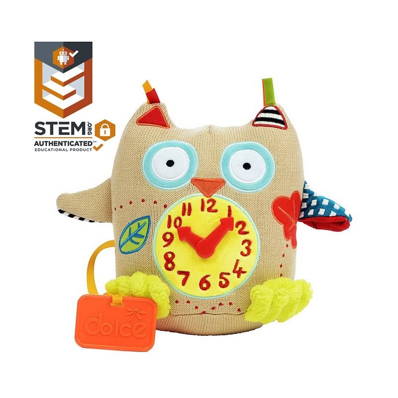 Dolce My First Owl Clock  Stuffed Animal And Plush Toy