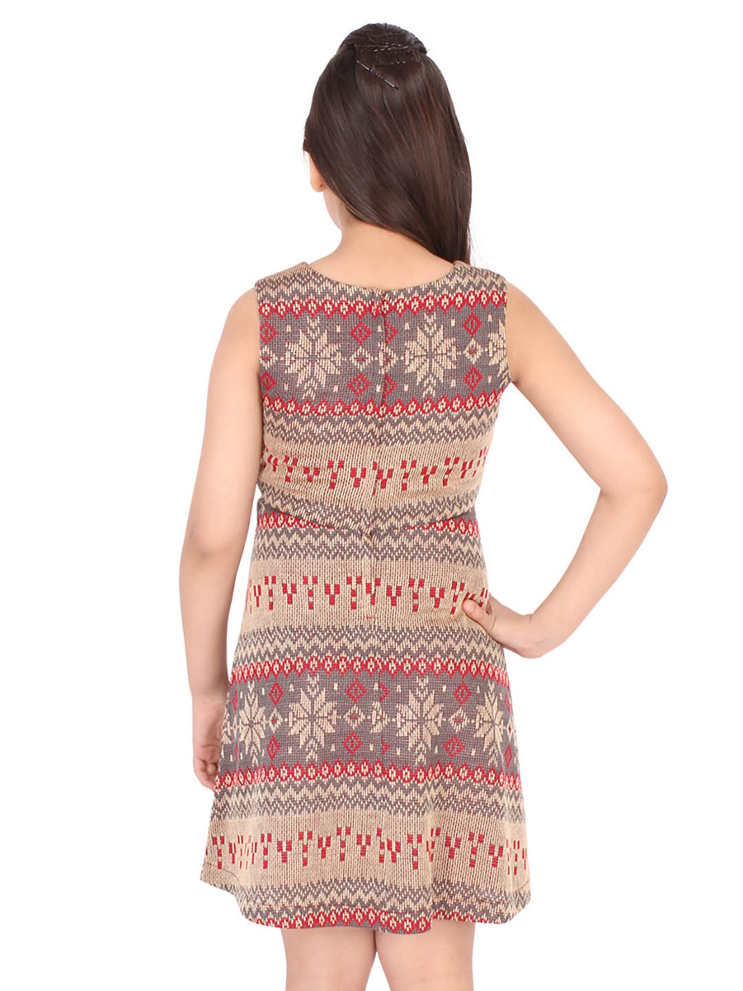 Cutecumber Kids Multicolor Printed Dress with Shrug