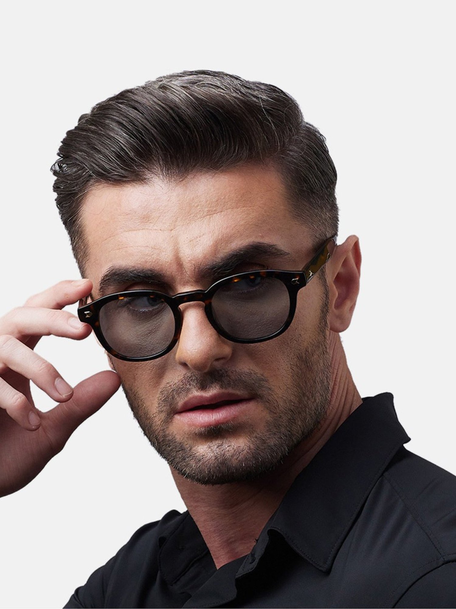 Shisen Fox Kitsune Dark Havana Round Unisex UV Protection Sunglasses -46 mm