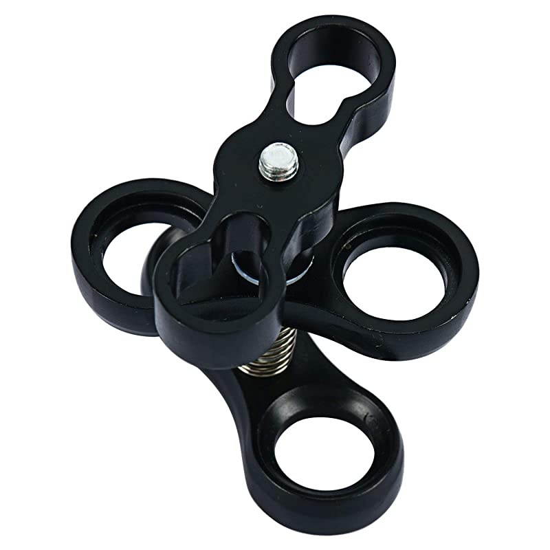 1 Inch2Pack Black Standard Underwater Ball Clamp Mount for 1 Inch Ball Underwater Light Arm System