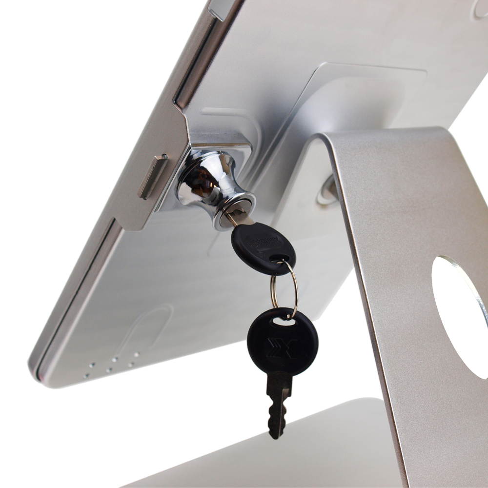 Angel POS iPad Desktop Anti-Theft POS Stand Holder Enclosure with Lock & Key for Retail Kiosk iPad 2 3 4 5/air work with your iPad like iMac