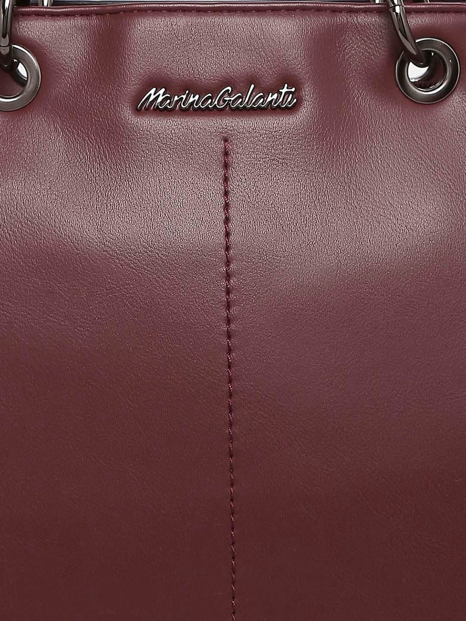 Marina Galanti Maroon Solid Medium Tote Handbag