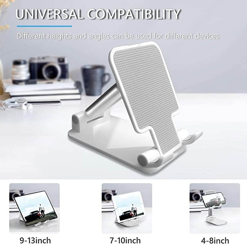 Phone StandAngle Height Adjustable Phone Stand for DeskFully Foldable Phone Holder StamdCradleDockTablet StandCompatible with All Mobile Phone