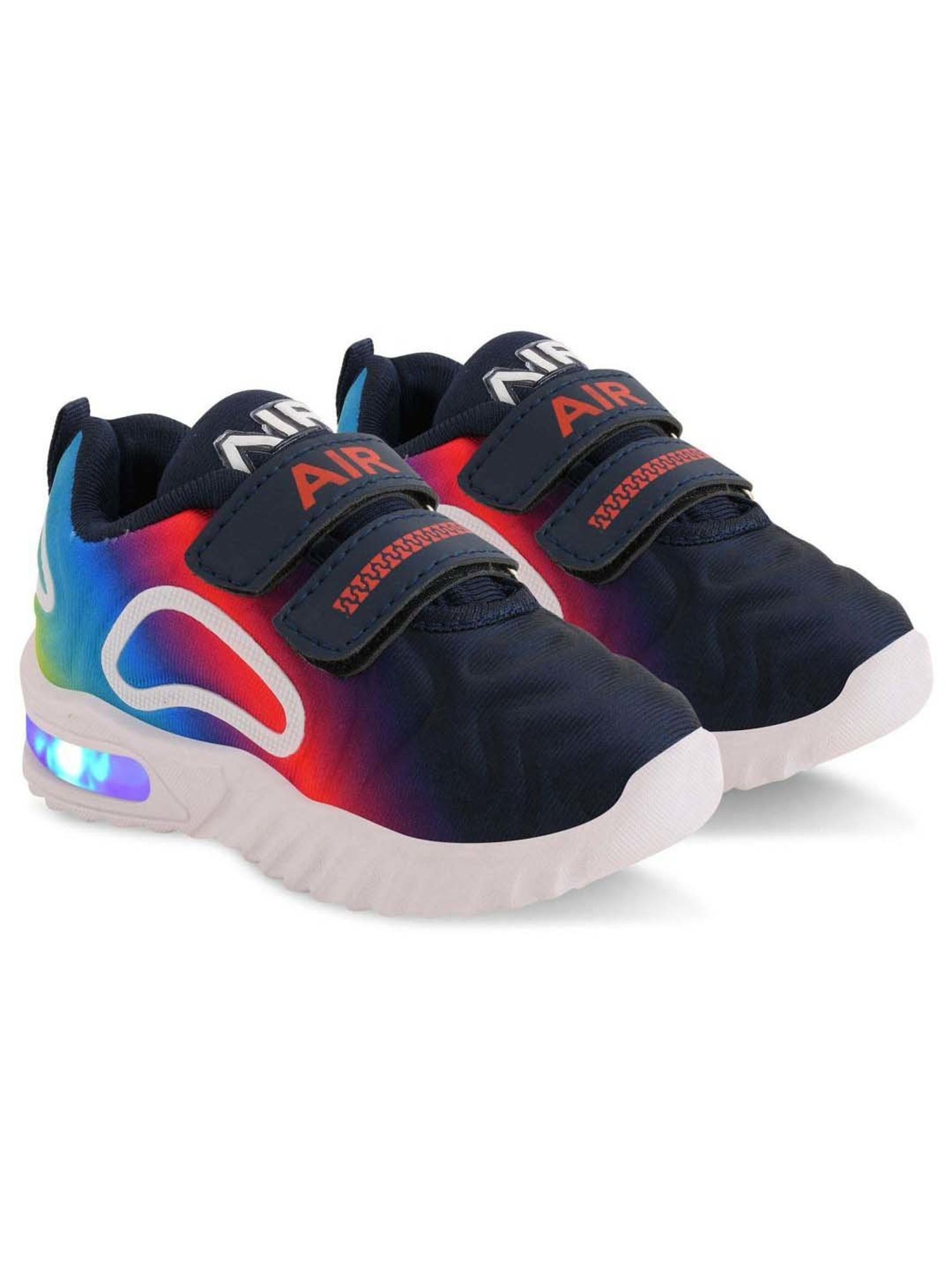 Tiny Bugs Kids Navy & Red Velcro Shoes