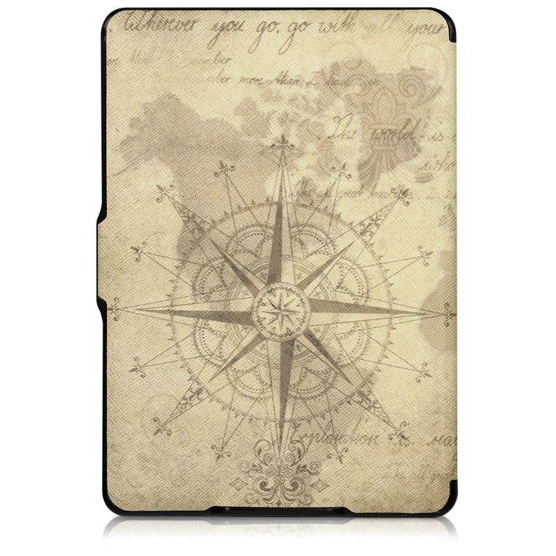 Case Compatible with Amazon Kindle Paperwhite - PU e-Reader Cover - Travel Vintage