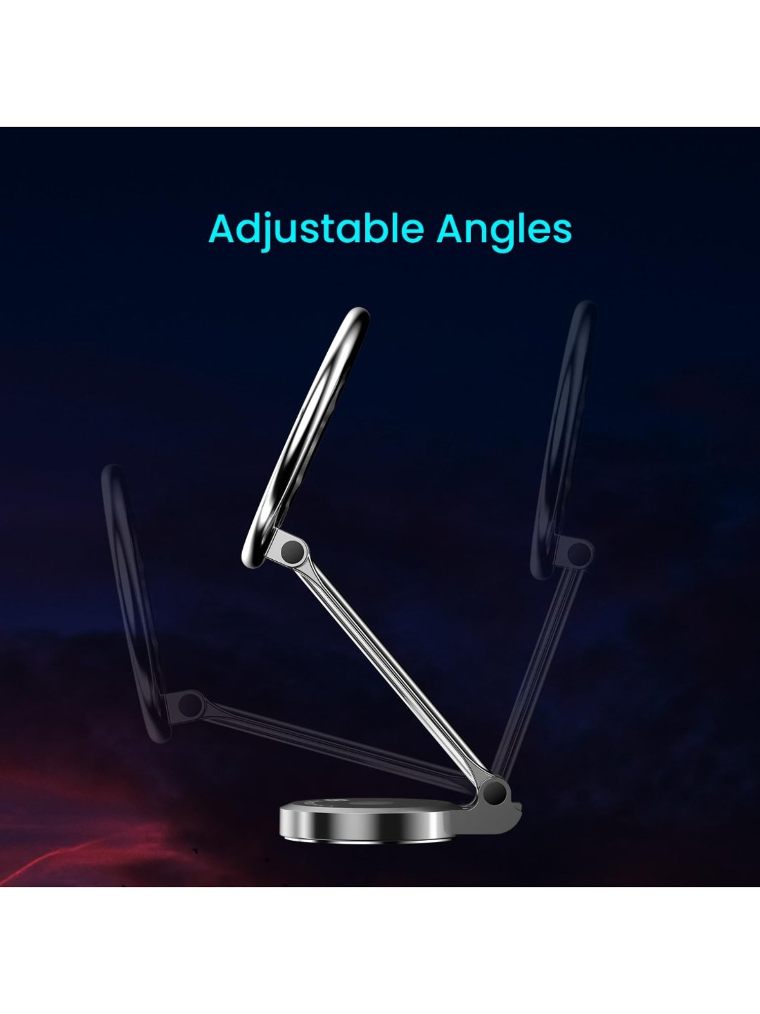 Portronics Mogun 3 Premium 360 Degree Rotation Magnetic Mobile Holder (Black)