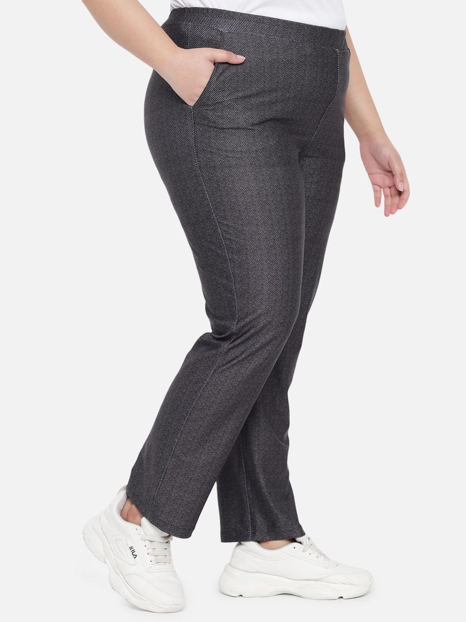 Amydus Charcoal Grey Regular Fit Trackpants