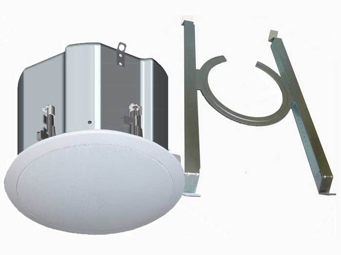8-inch 25/70/100 Volts 8 Ohms In-ceiling Speaker (Each) with Backcan and T-bar Bracket