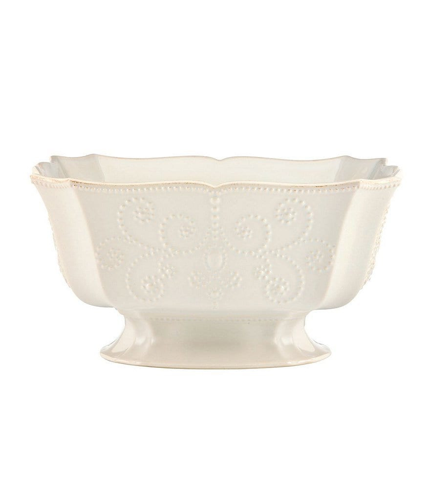 Lenox French Perle Scalloped Stoneware Centerpiece Bowl