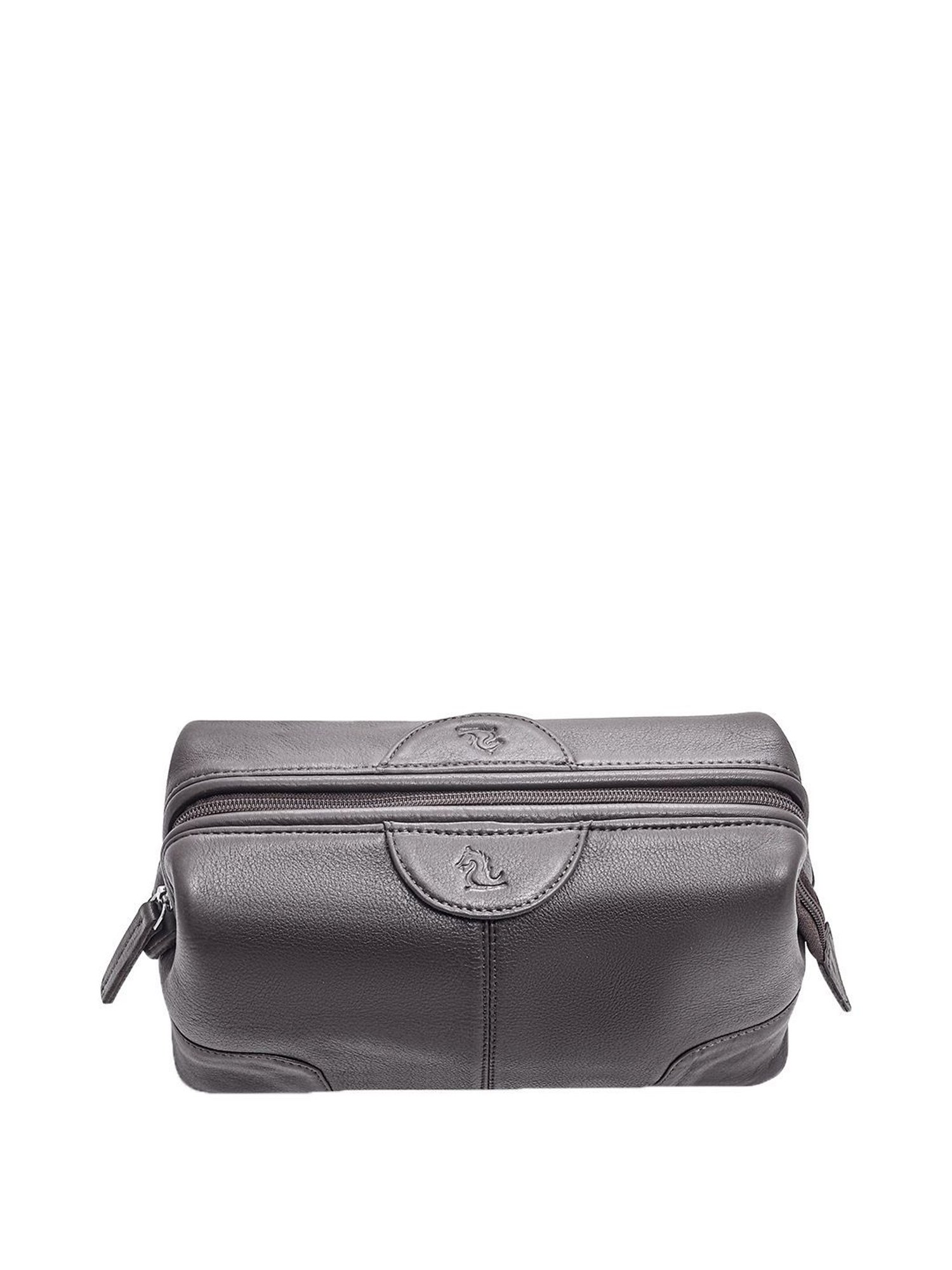 Kara Black Unisex Leather Pouch