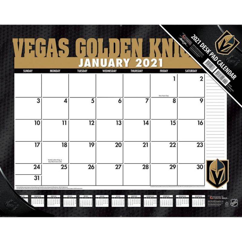 TURNER Sports Vegas Golden Knights 2021 22X17 Desk Calendar (21998061575)