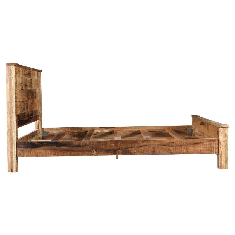 Agra Solid Wood Bed - Queen - Brown - Timbergirl