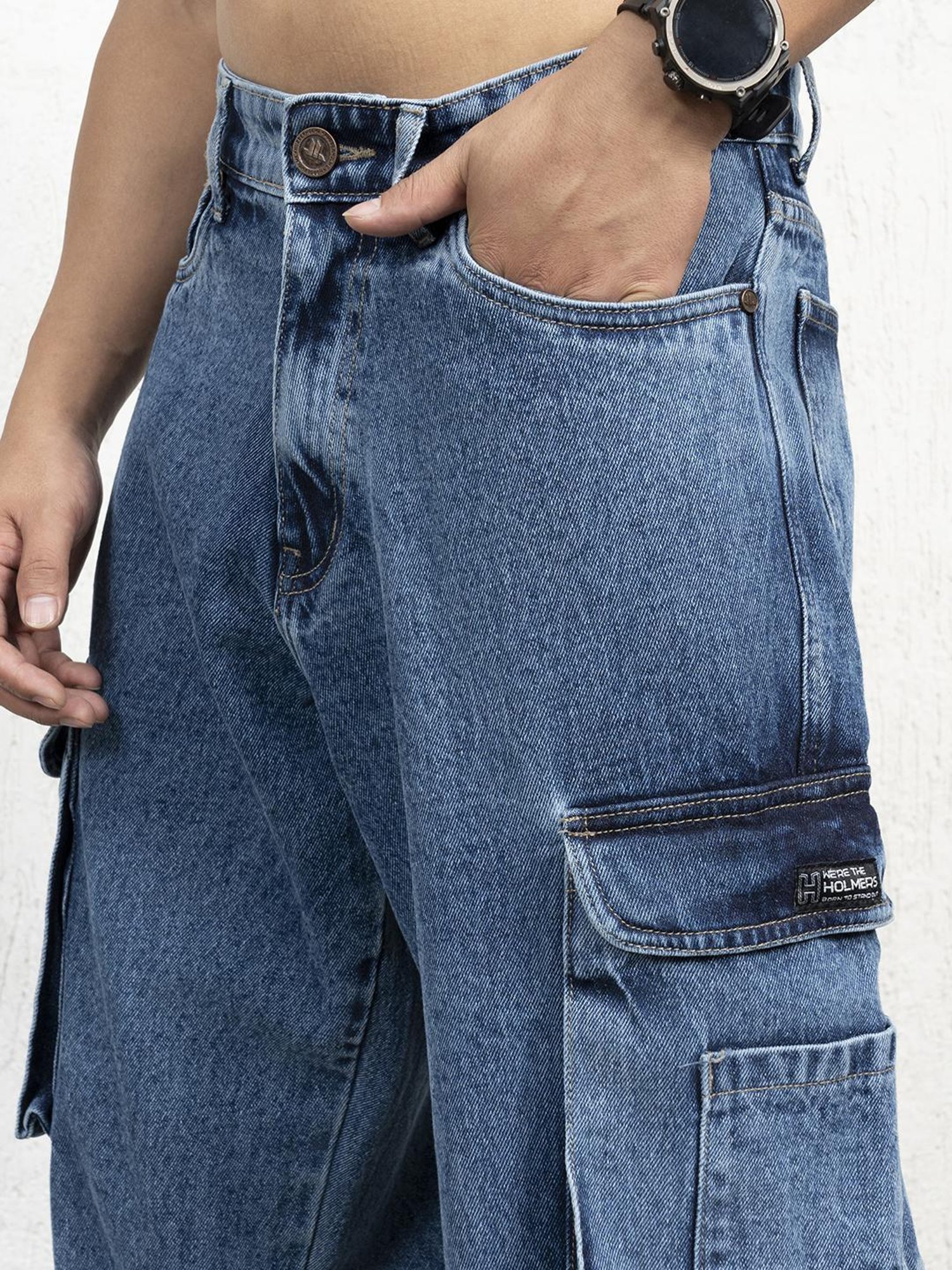 Hubberholme Men Cotton Long Sleeves Oversized Checked Double Pocket Shirt 159