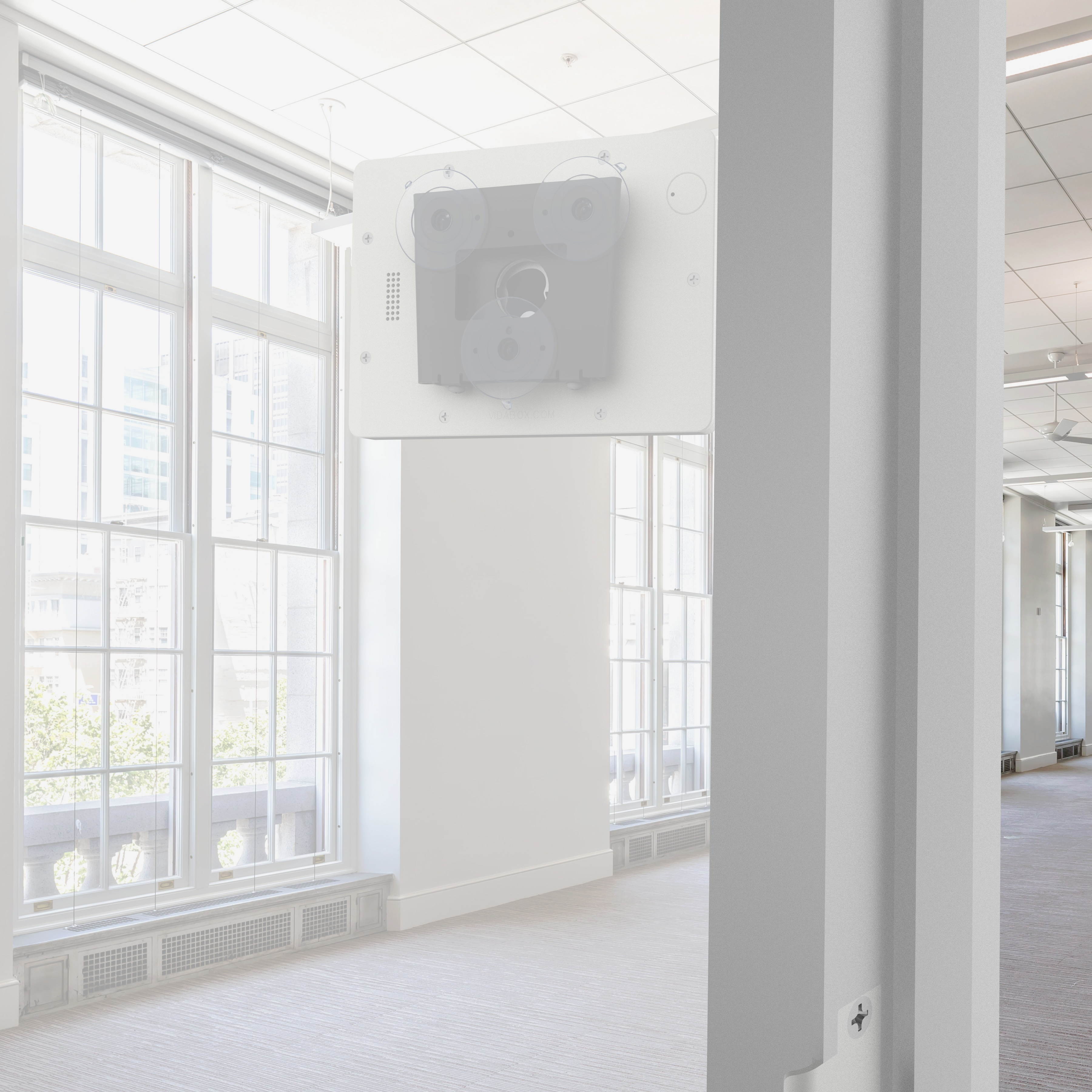 VidaMount White Enclosure and Fixed Removable Glass Mount [Bundle] compatible with iPad Mini 1/2/3