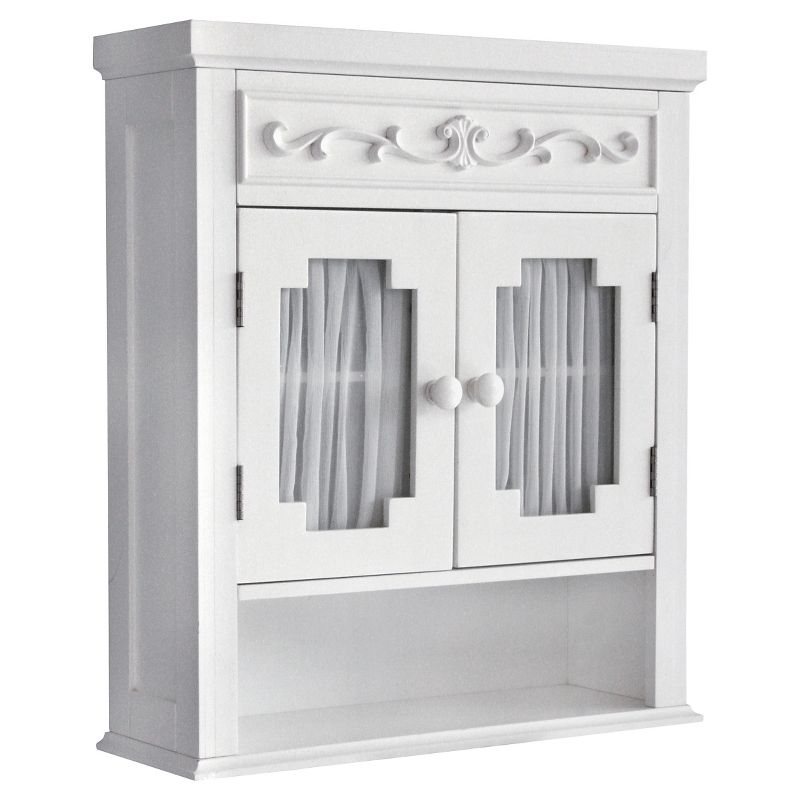 Lisbon Wall Cabinet White - Elegant Home Fashions