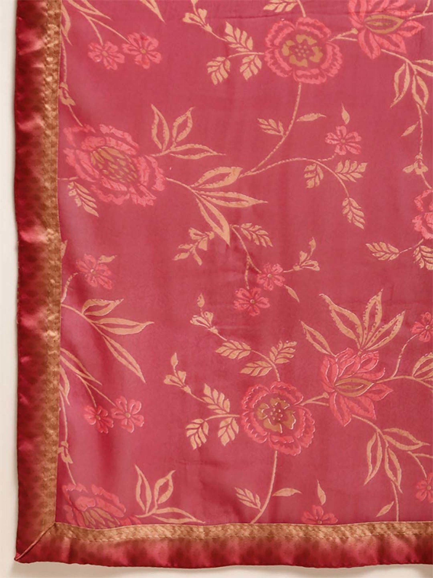 Rangita Purple Floral Print Saree With Unstitched Blouse