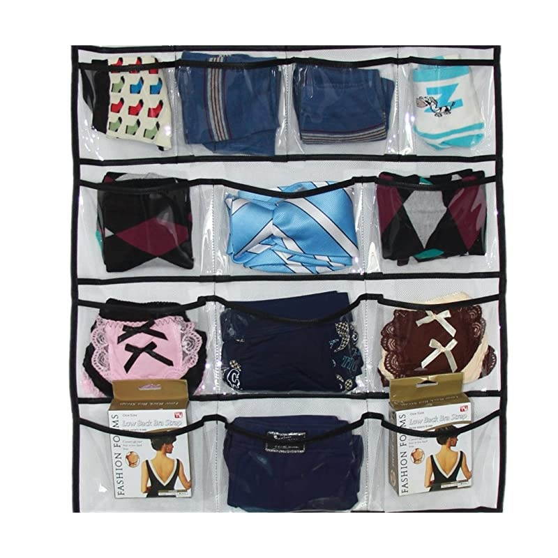 Hanging Closet DualSided Organizers 42 Pockets 385 by 1775Inch