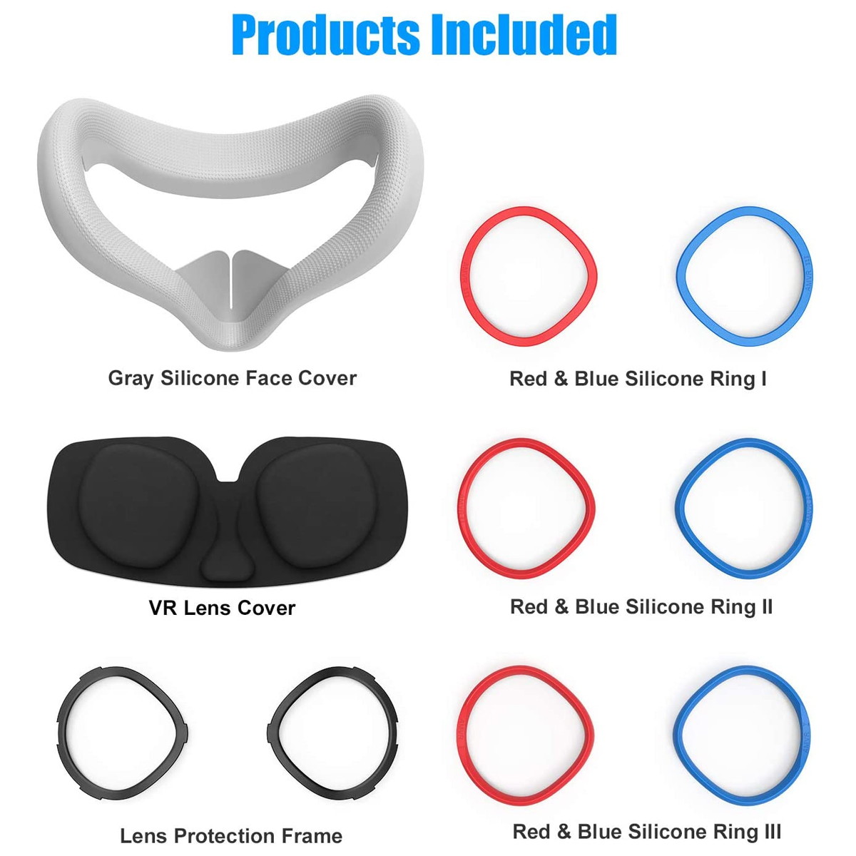 2 Pairs Oculus Quest 2 Elite Washable Silicone Handle Protective Cover