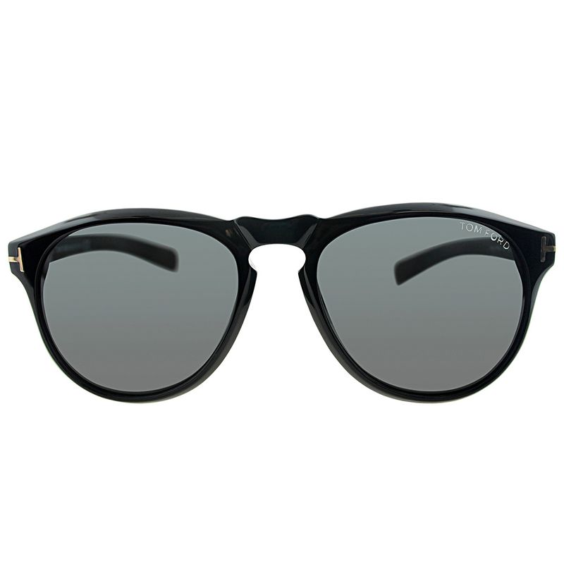 Tom Ford Flynn  01B Unisex Round Sunglasses Black 54mm