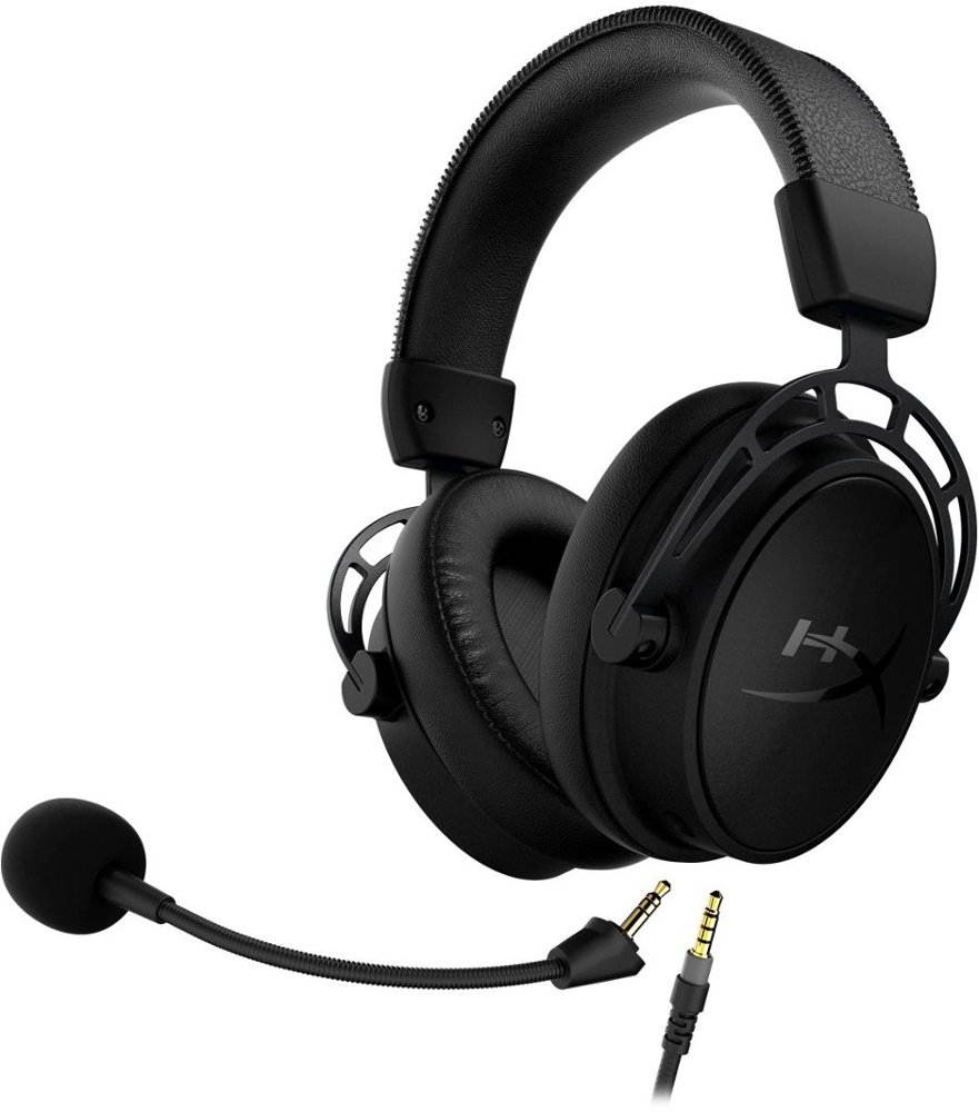 HyperX Cloud Alpha S - PC Gaming Headset, 7.1 Surround Sound, Adjustable Bass, Dual Chamber Drivers, Breathable Leatherette, Memory Foam, and Noise Cancelling Microphone - Blackout (HX-HSCAS-BK/WW)