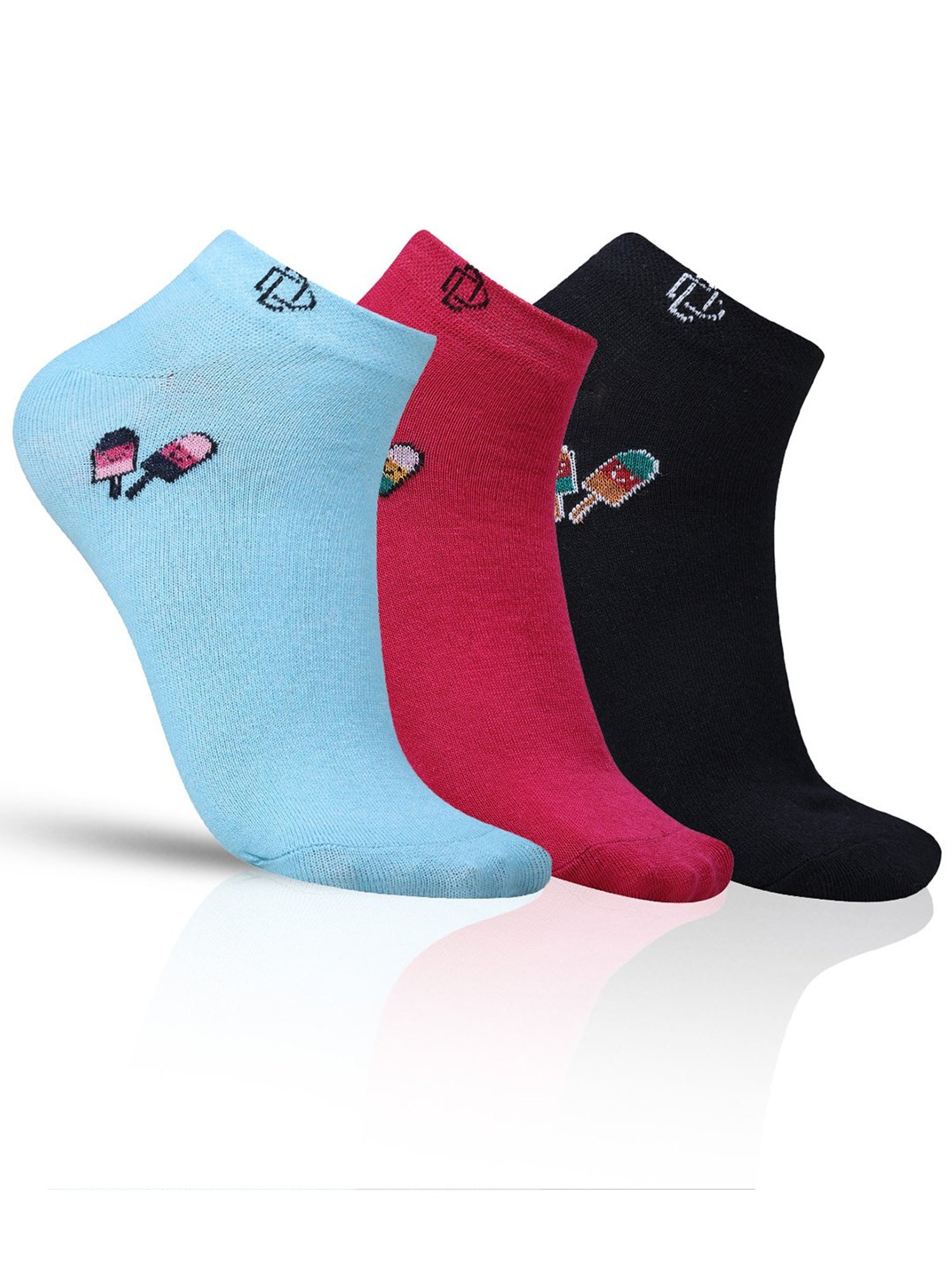 Women's 3pk Sheer Dot and Opaque Trouser Socks - A New Day™ Black 4-10