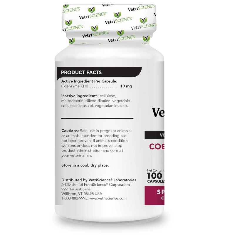 Vetriscience Laboratories Q10 MG Capsules For Cats & Dogs 100 ct
