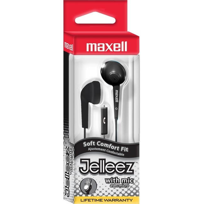 JELLEEZ SOFT EARBUD W/MIC BLACK