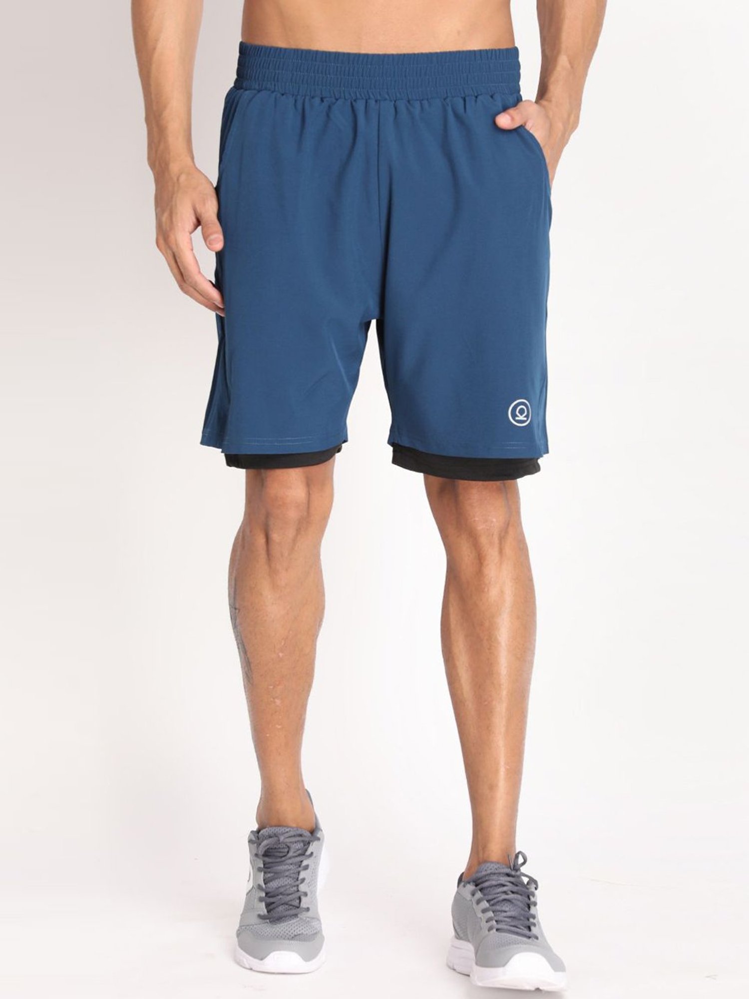 Chkokko Blue Regular Fit Shorts