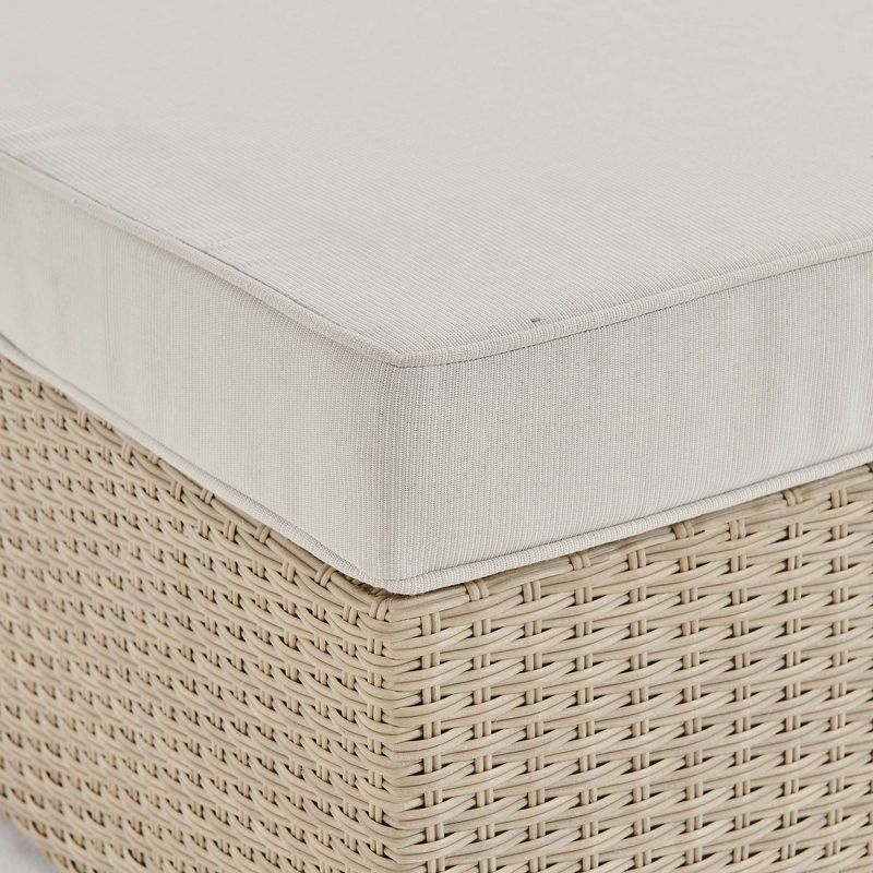 Mirabelle Outdoor Ottoman - Gold - Adore Decor
