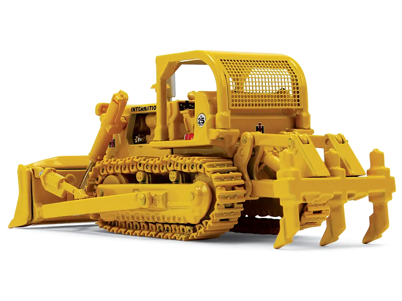 International Harvester TD-25 Crawler & ROPS Tractor with Ripper Yellow 1/87 Diecast Model by First Gear